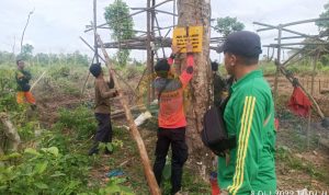 PATROLI KAWASAN, TIM PIKET PENJAGAAN ROBOHKAN PONDOK PERAMBAH