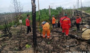 PETUGAS PIKET PENJAGAAN TN TESSO NILO BERI PERINGATAN WARGA YANG HENDAK GARAP KAWASAN