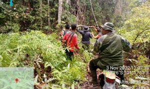 PIKET PENJAGAAN HUTAN TERUS DILAKUKAN, PETUGAS BERSIHKAN JALUR PATROLI